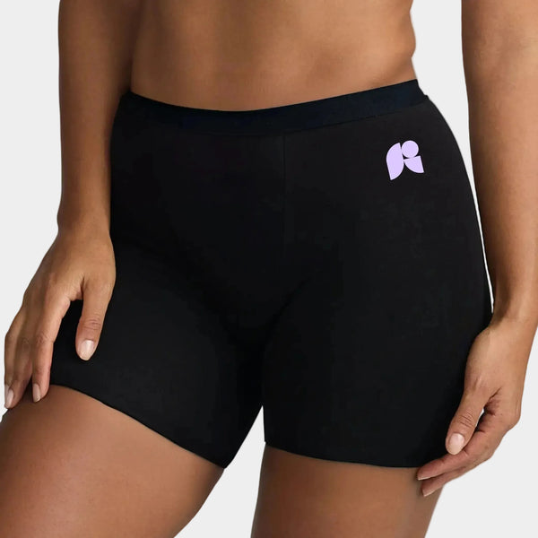 Ultra-absorbent heavy flow period boxer shorts for overnight protection and gym wear