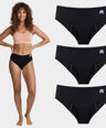 3-Pair Seamless Mid-Brief Waist Period Pants
