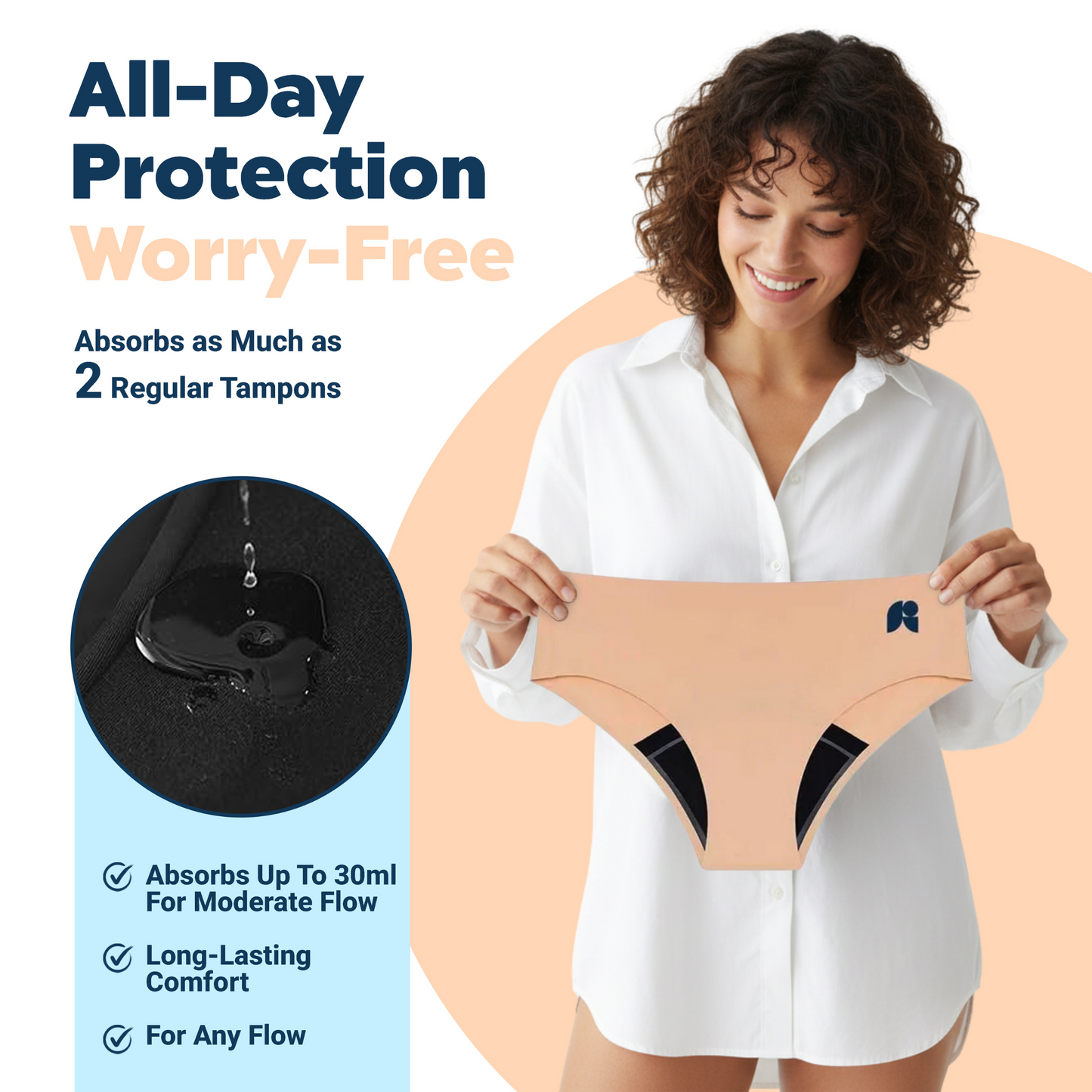 Seamless Mid-Brief Waist Period Pants