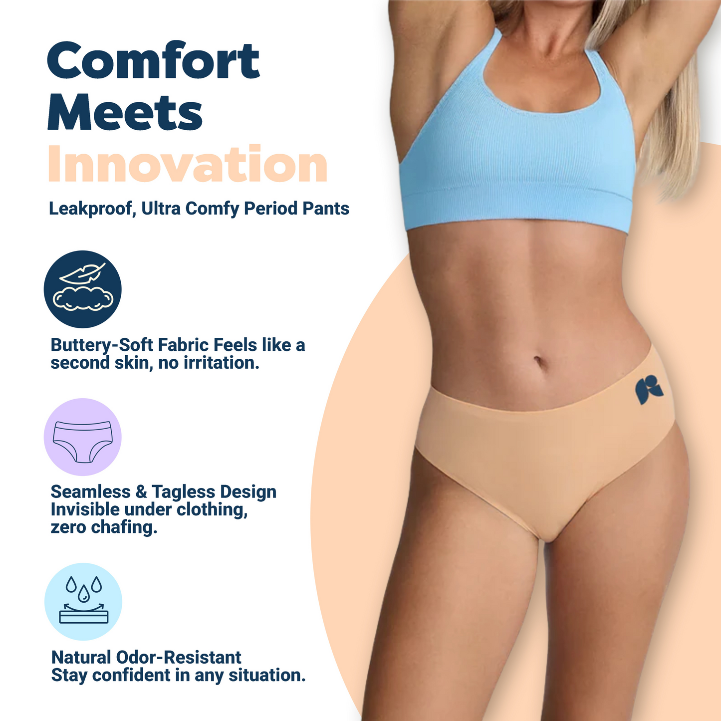 Seamless Mid-Brief Waist Period Pants