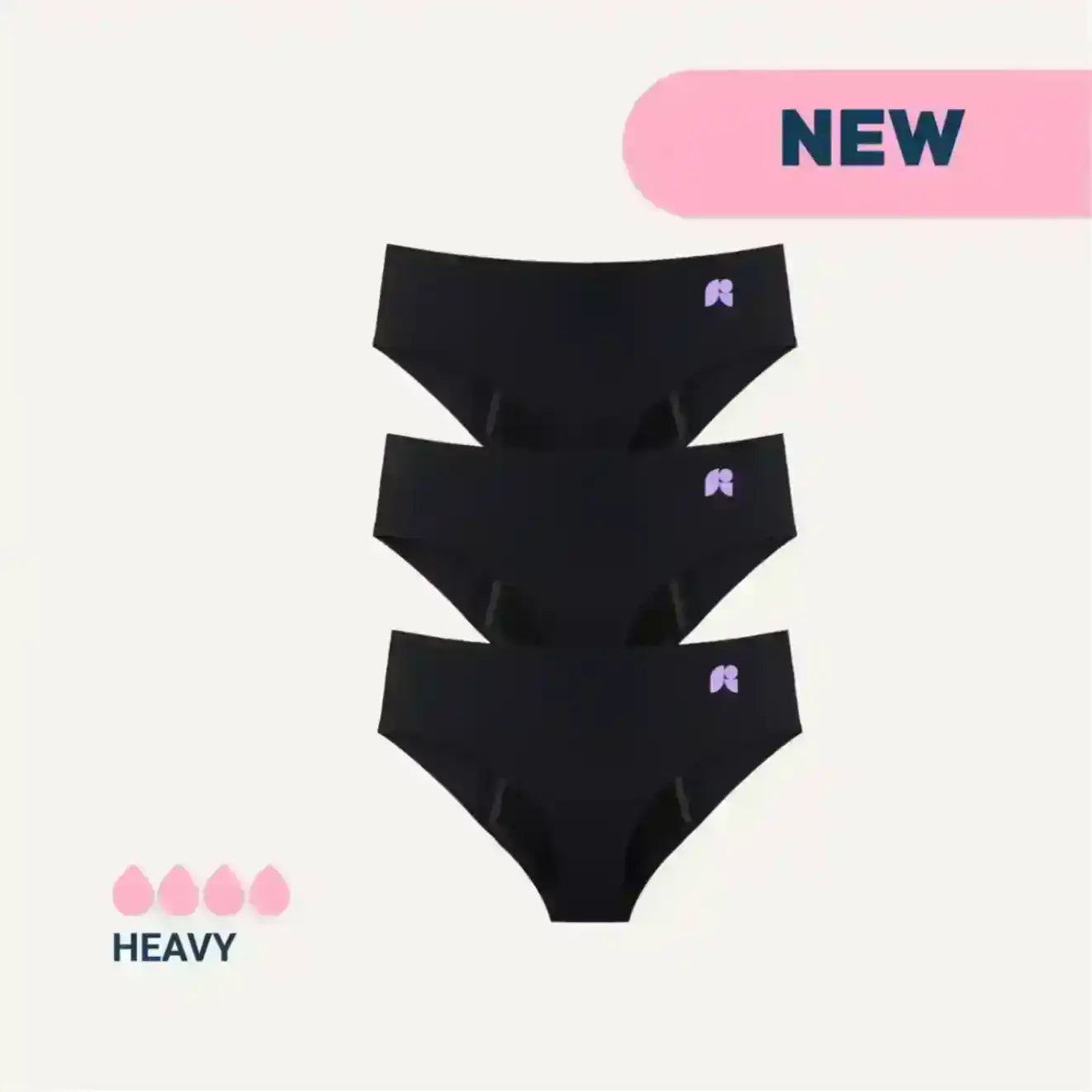 3-Pair Seamless Mid-Brief Waist Period Pants