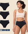 FreeFlowa Women's Period Pants - Seamless High Waist 3-Pack