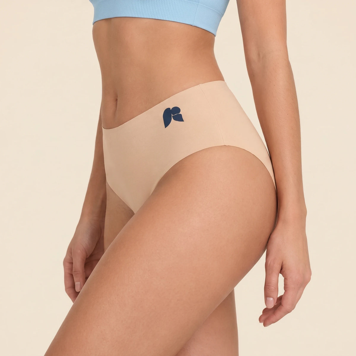 FreeFlowa Women's Period Pants - Seamless Mid-Brief Waist 3-Pack