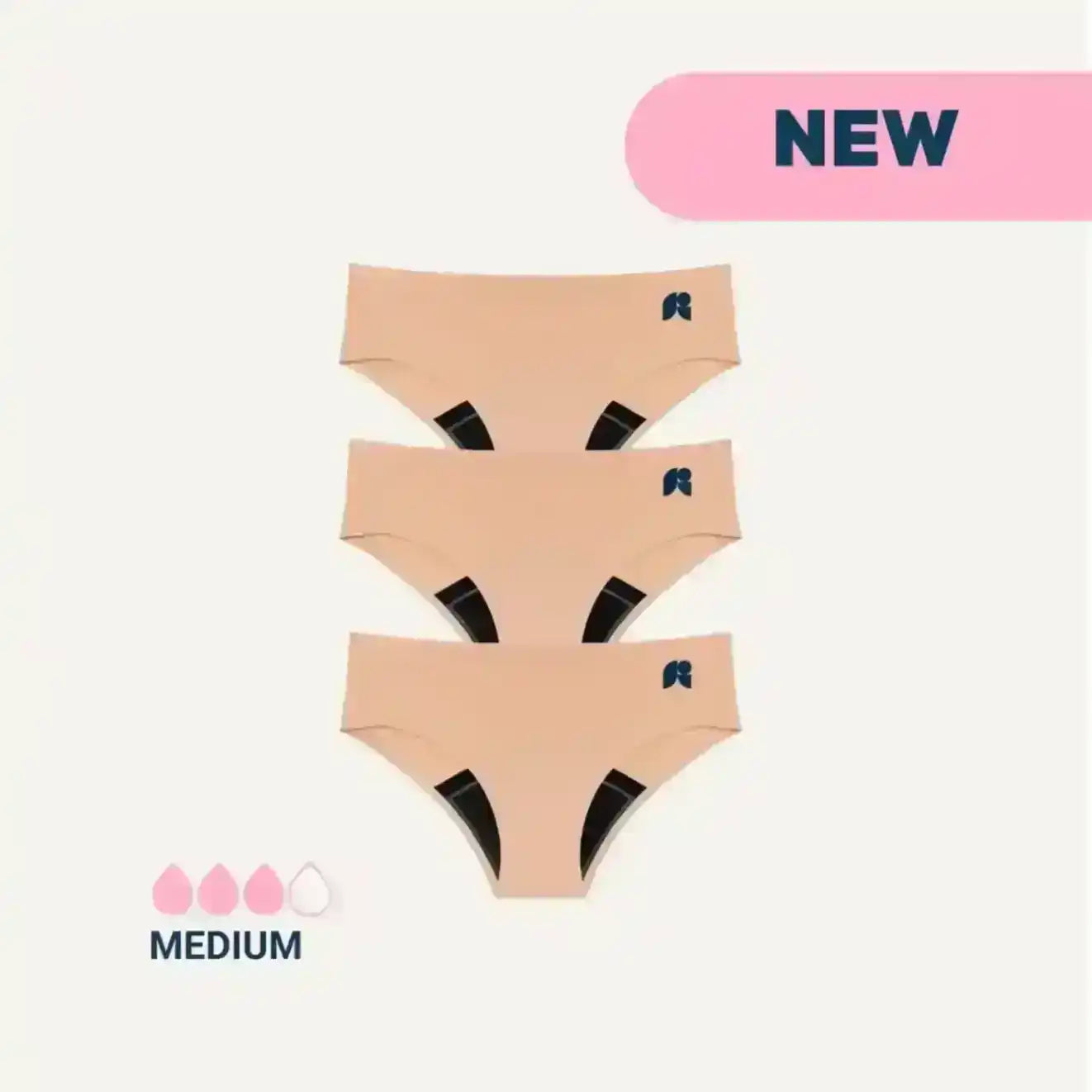 3-Pair Seamless Period Mid-Brief Waist Pants