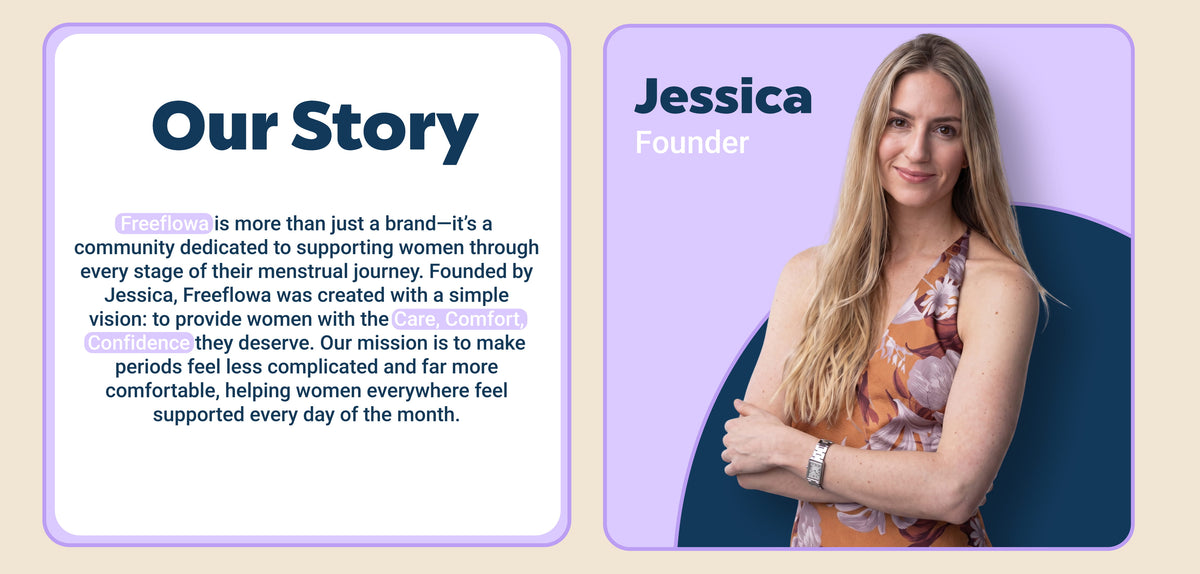 FreeFlowa founder Jessica sharing the story behind the period underwear brand