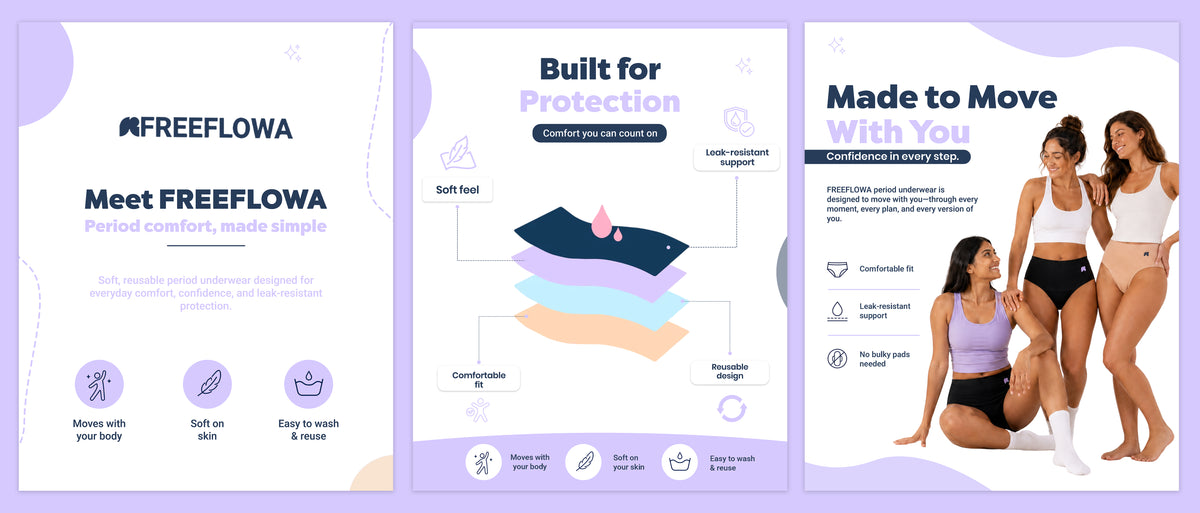 FreeFlowa reusable period underwear benefits and protection